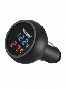 Автомобильное зарядное устройство QC 3.0 с вольтметром и термометром TDS TS-CAU73